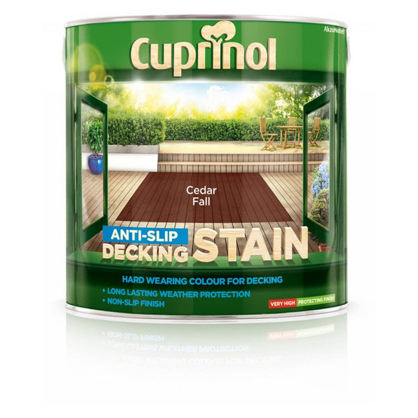 Cuprinol Anti Slip Decking Stain 2.5L tin in Cedar Fall