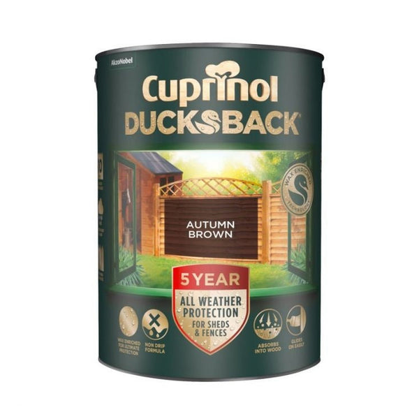 Cuprinol Ducksback Autumn Brown 5L tin