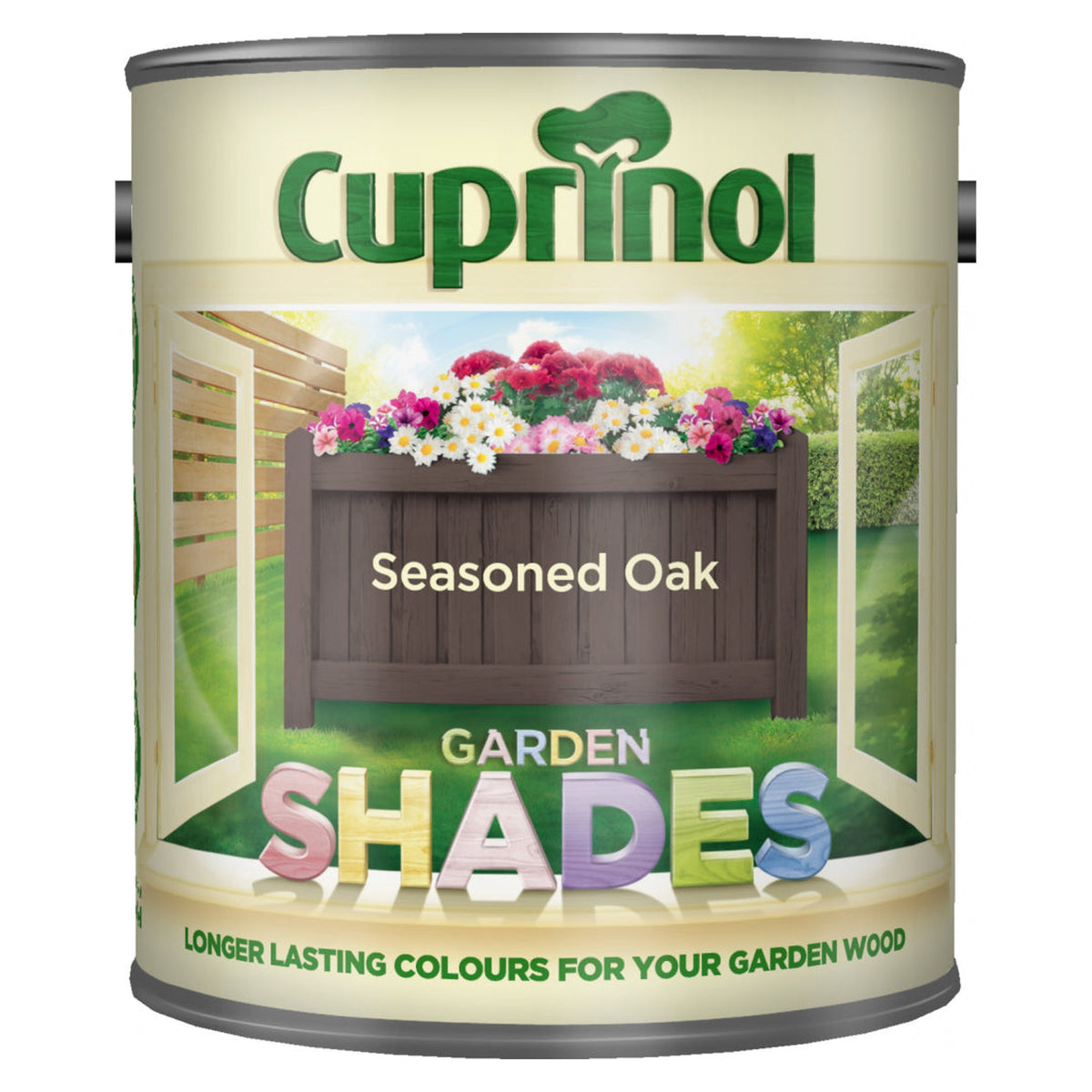 Cuprinol Garden Shades 1L tin in Seasoned Oak