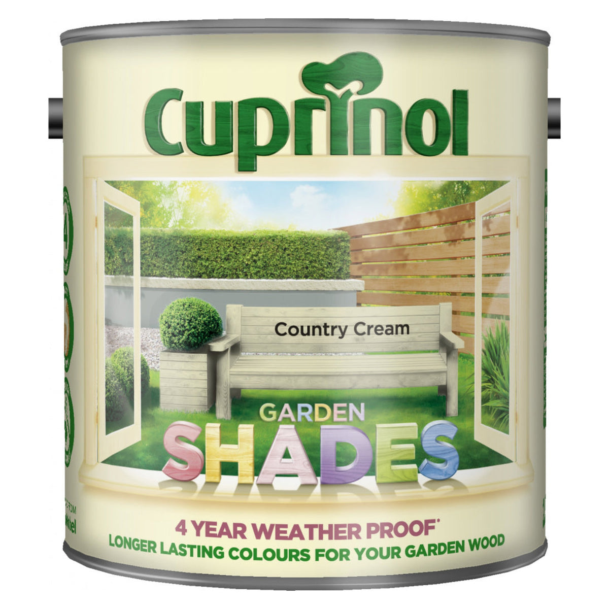 Cuprinol Garden Shades 2.5L tin in Country Cream