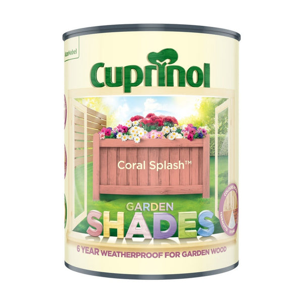 Cuprinol Garden Shades 1L tin in Coral Splash