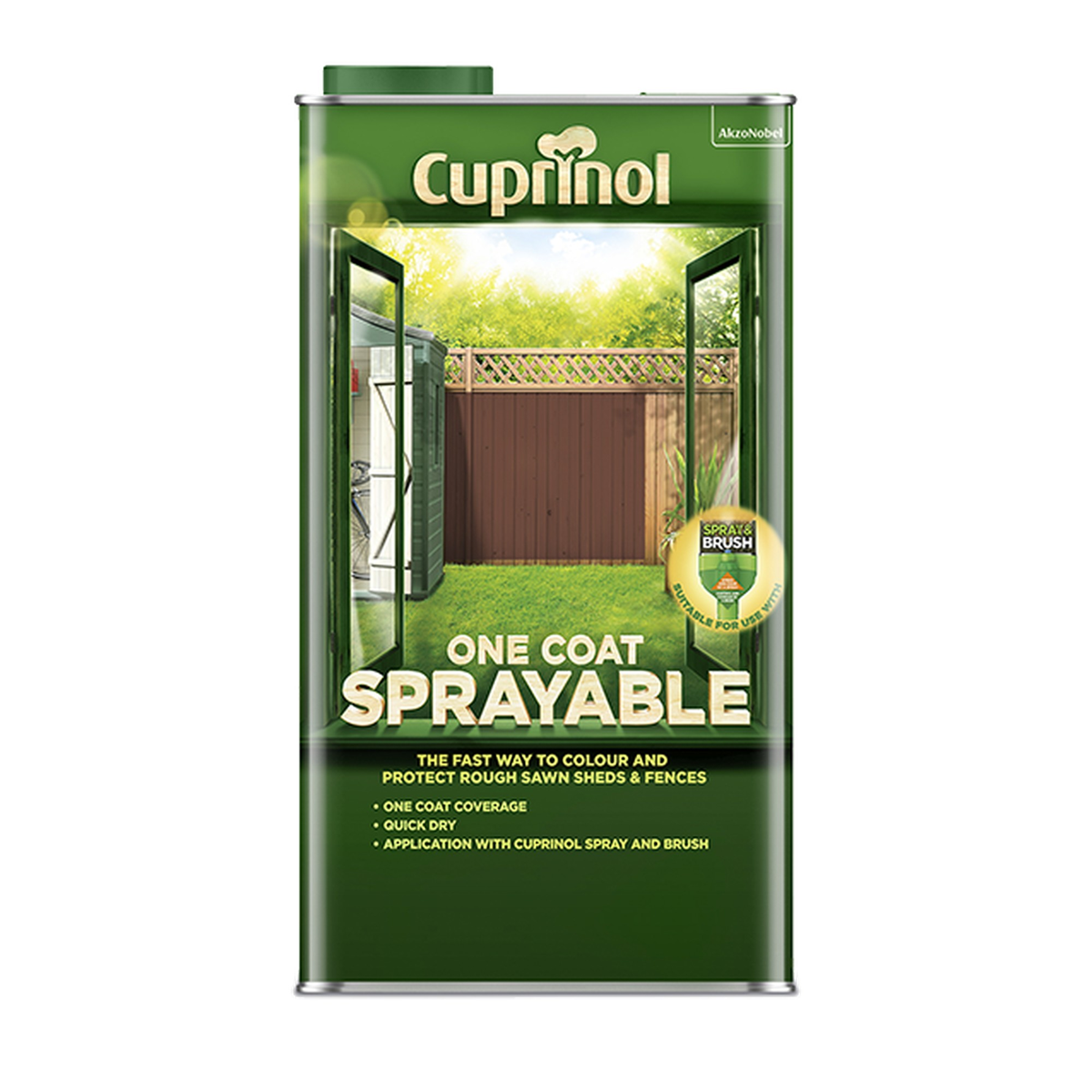 Cuprinol One Coat Sprayable Fence Treatment 5L Autumn Gold