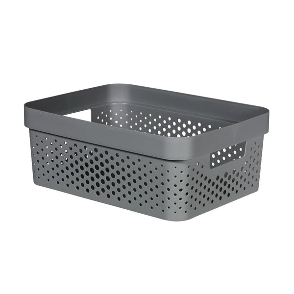 Curver Infinity Dots 11L storage box in dark grey