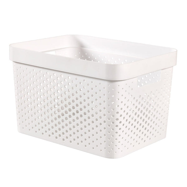 Curver Infinity Dots 17L white storage box