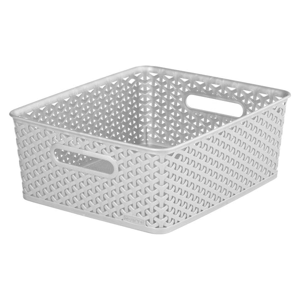Curver 13L grey nestable rattan basket