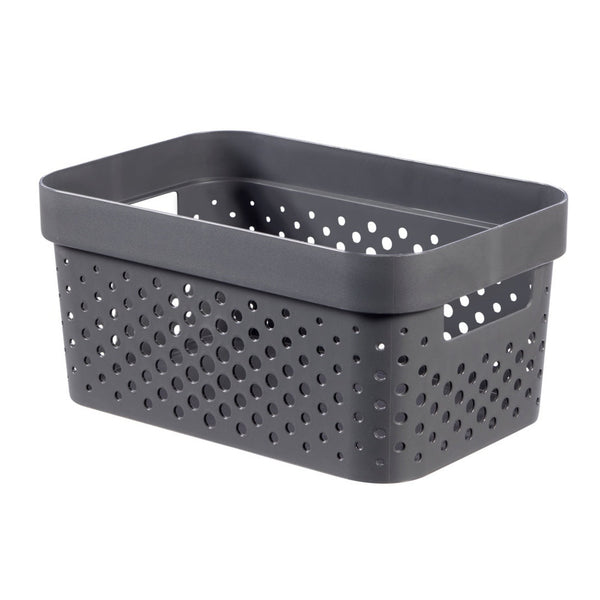 Curver Recycled Infinity Dots 4.5L box in dark grey