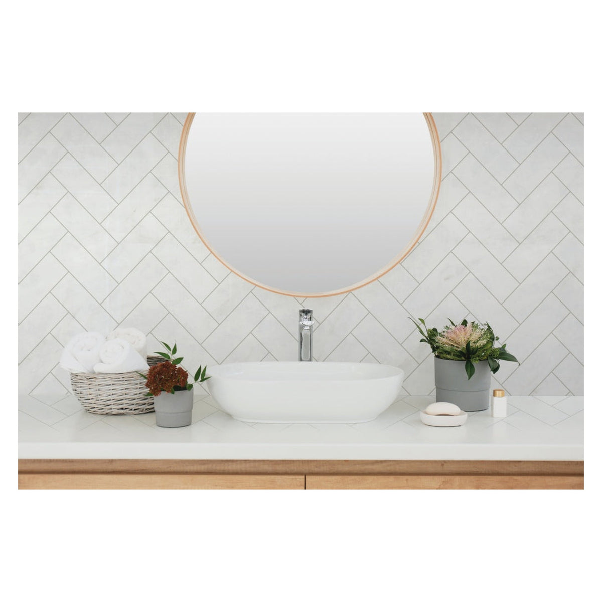 d-c-fix Ceramics 3D metallic chevron wallpaper roll, view 4