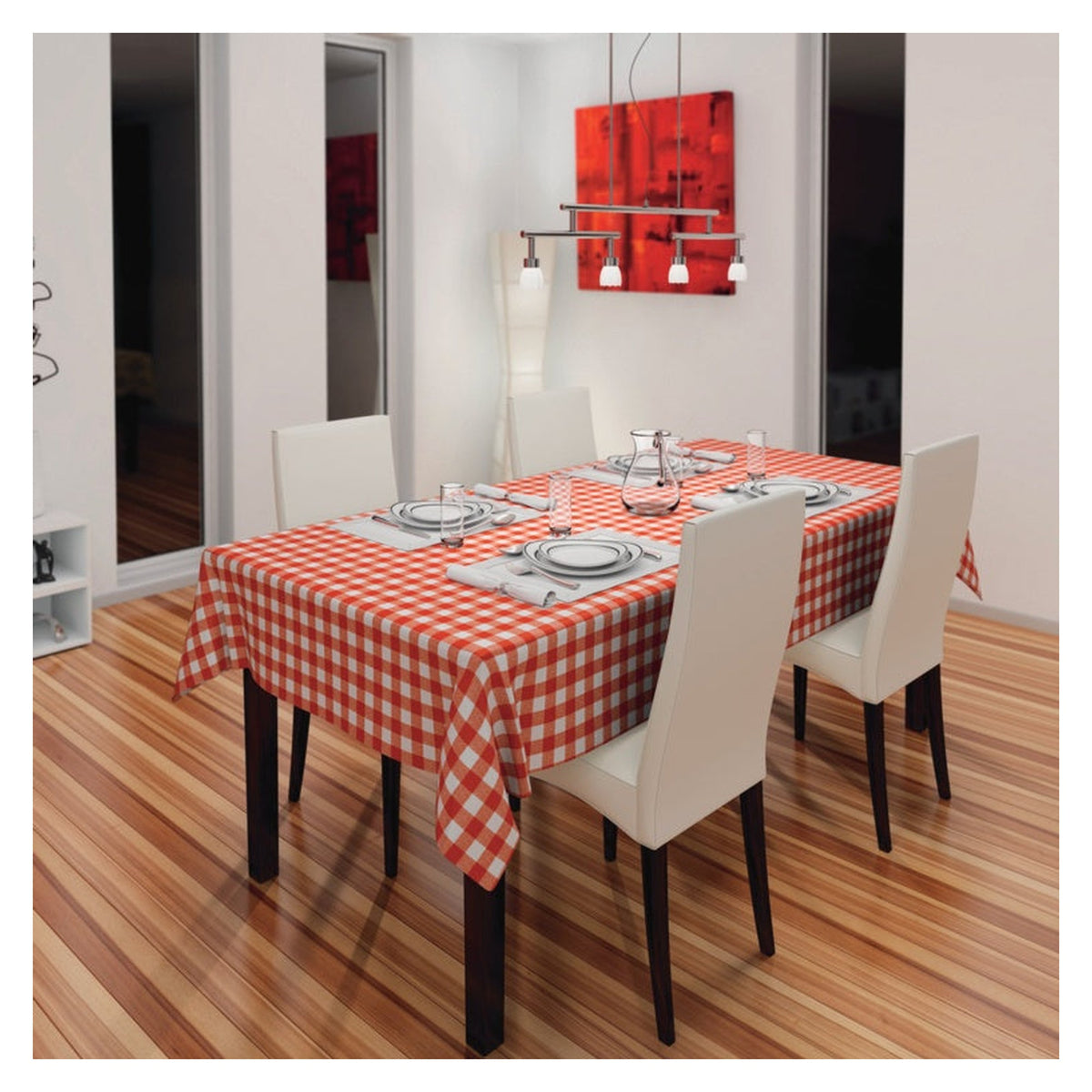 d-c-fix Manhattan Avanti red and white tablecloth roll, view 2