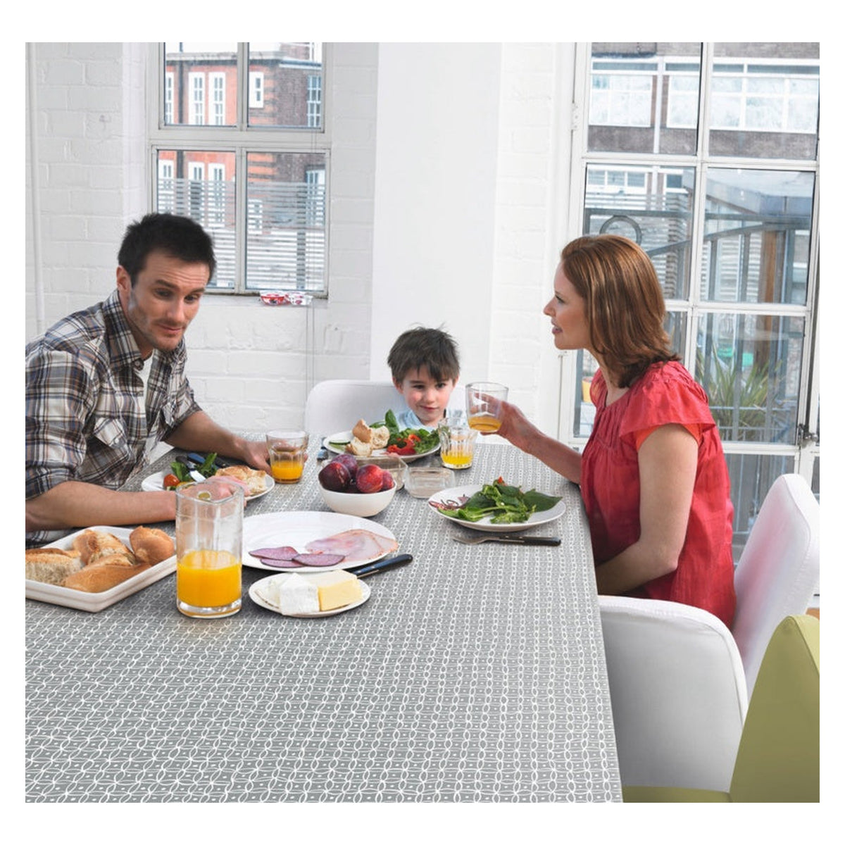 d-c-fix Manhattan Namika Grey tablecloth roll 20m x 140cm, view 2