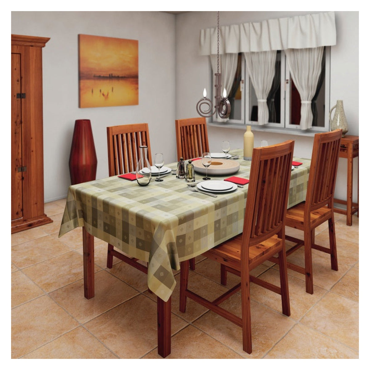 d-c-fix Manhattan tablecloth Victor Beige 140cm x 20m, view 2