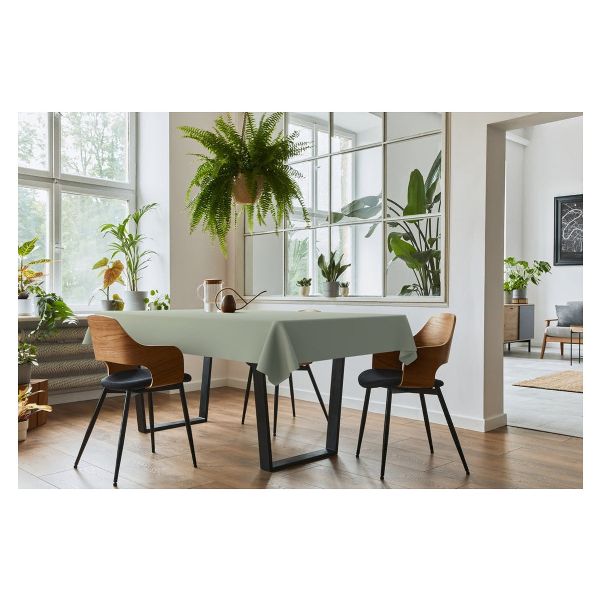 d-c-fix sage green tablecloth 150cm x 220cm