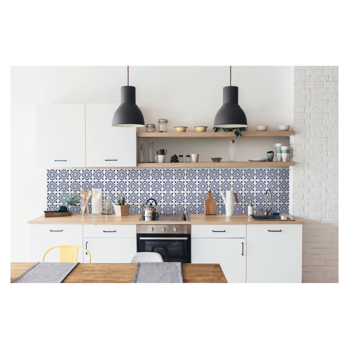d-c-fix Jamila Blue self adhesive wall tiles pack of 6, view 2