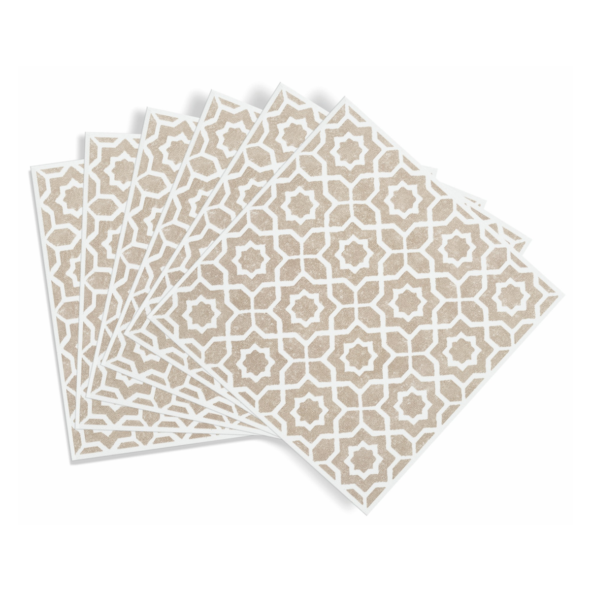 Pack of 6 d-c-fix Lina Beige self adhesive wall tiles 15 x 15cm