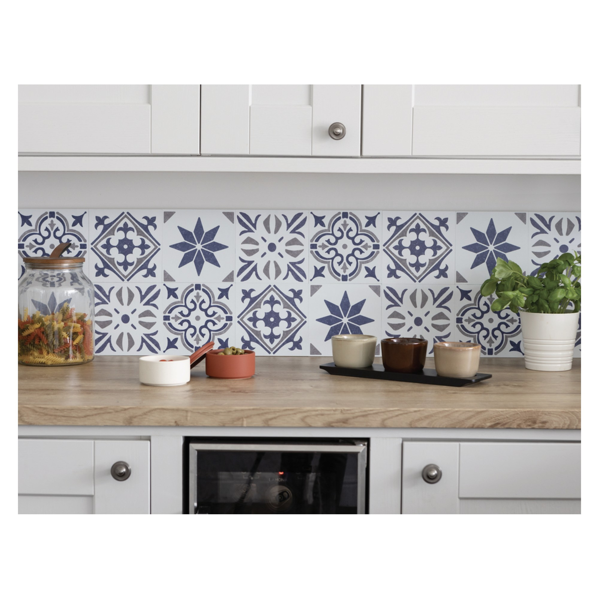 d-c-fix Alia Blue self adhesive wall tiles, pack of 6, view 4