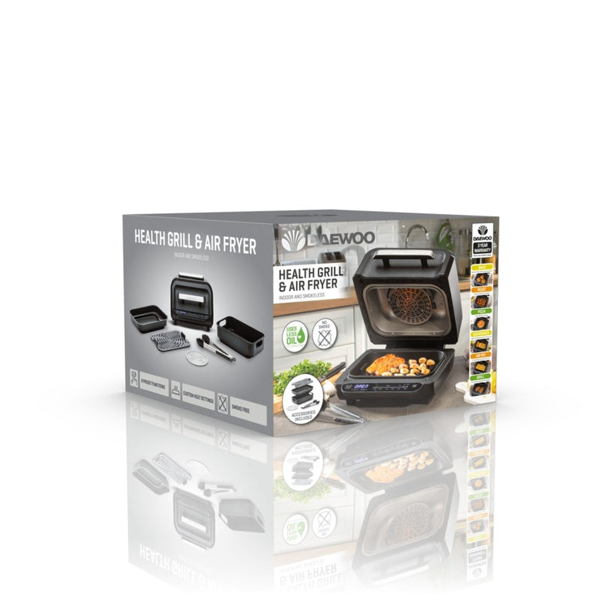 Daewoo 8 in 1 health grill air fryer