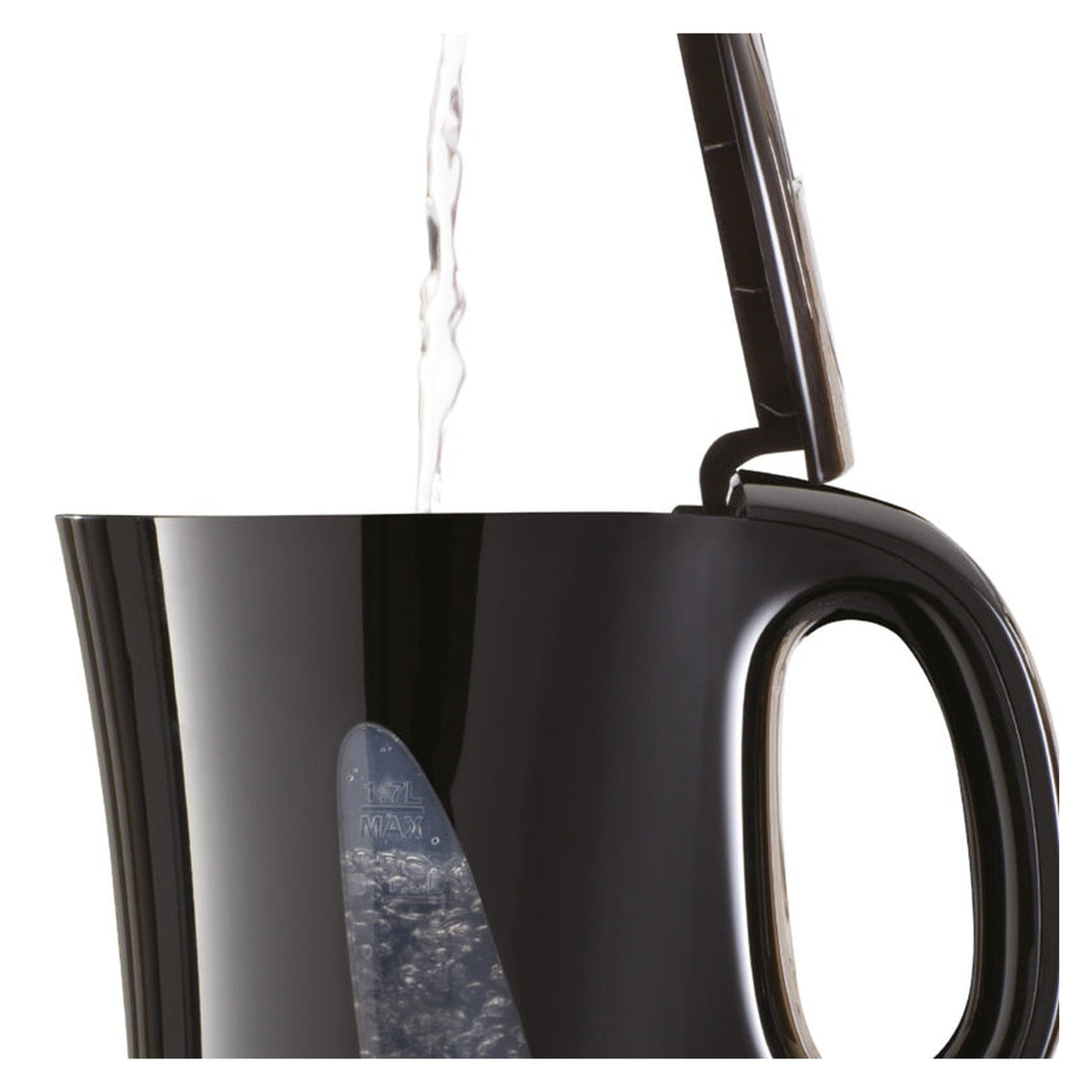 Daewoo 1.7L black plastic kettle, view 6