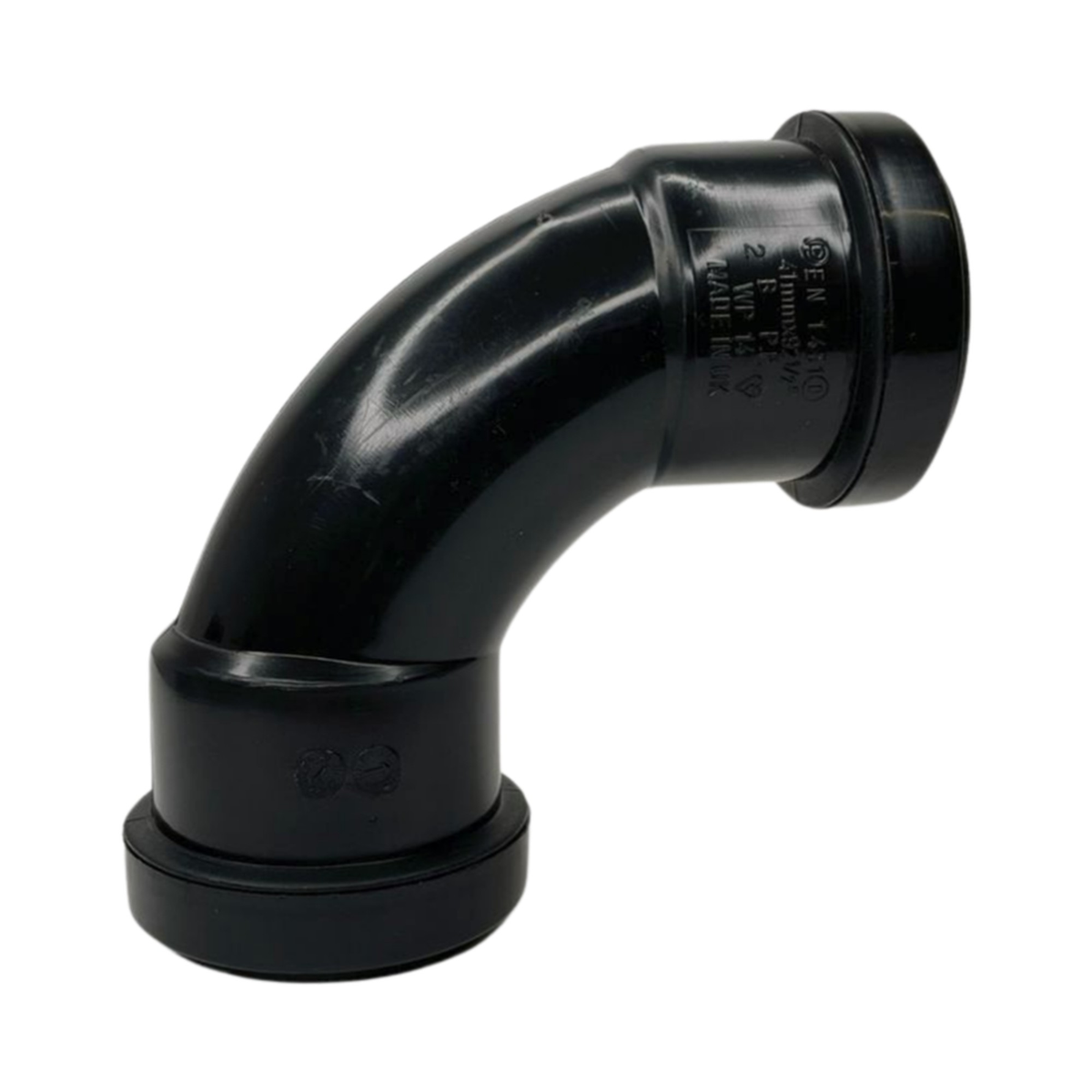 Davant black 40mm push fit swept bend