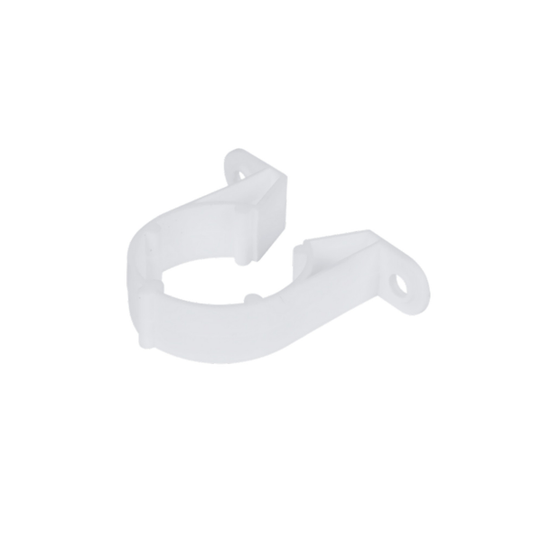 Davant white 40mm pipe clips, pack of 10