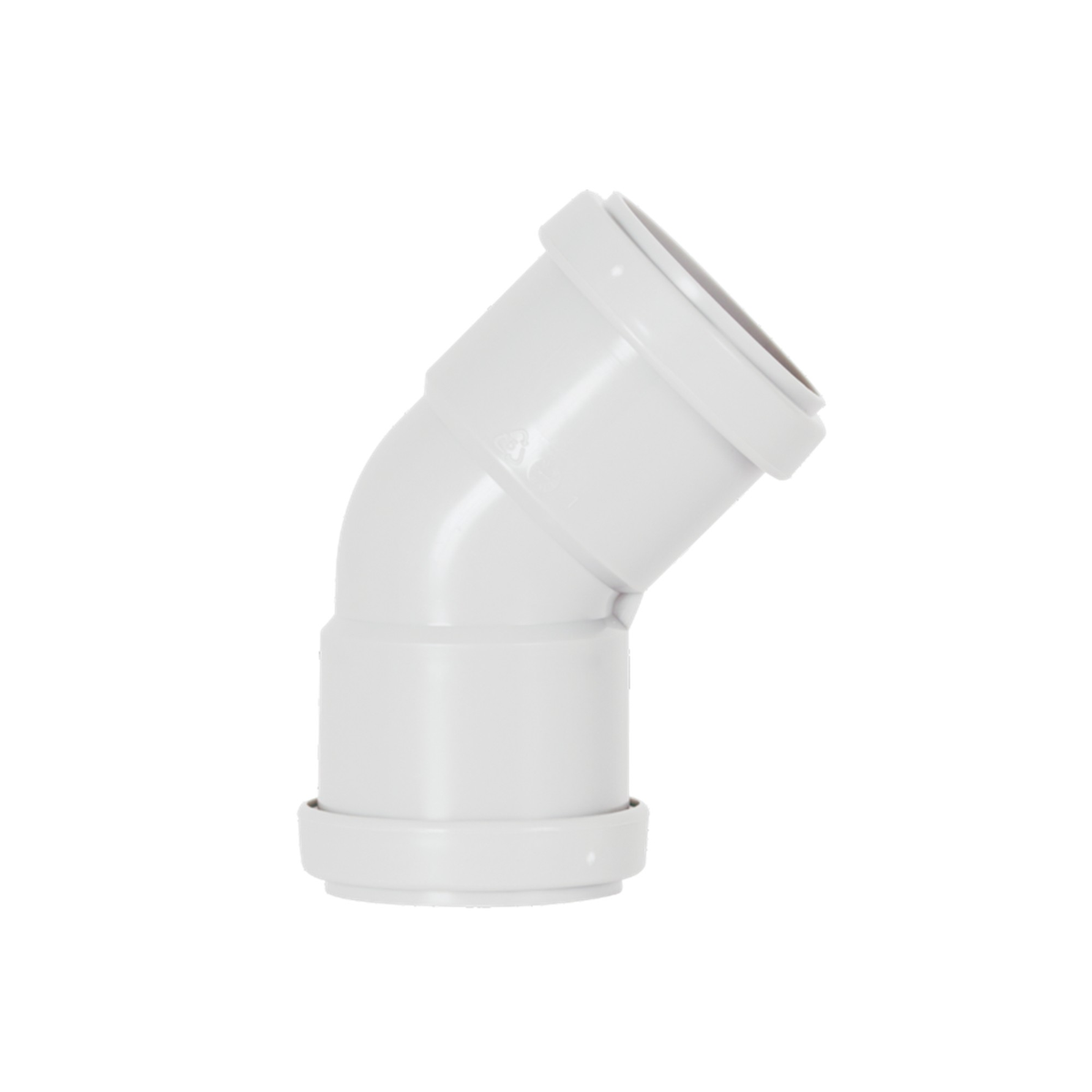 Davant white push fit 45 degree bend, 40mm