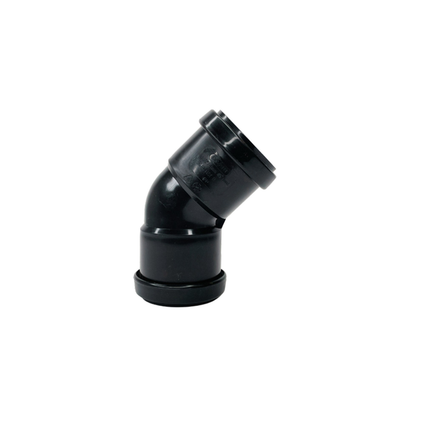 Davant black 40mm push fit 45 degree obtuse bend