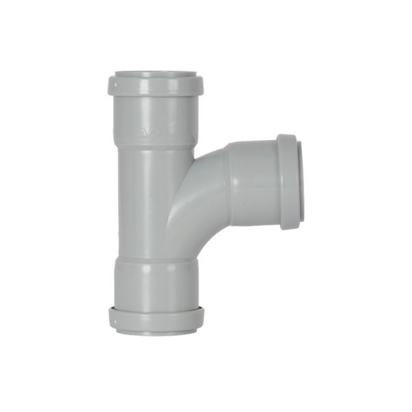 Davant 40mm grey push fit swept tee