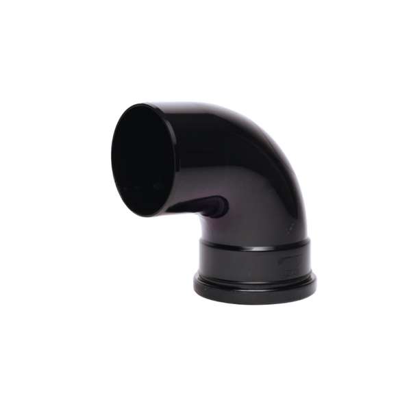 Davant black 110mm single socket 92 degree bend