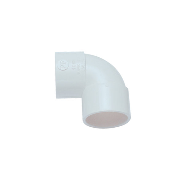 Davant white 40mm solvent weld 90 degree knuckle bend