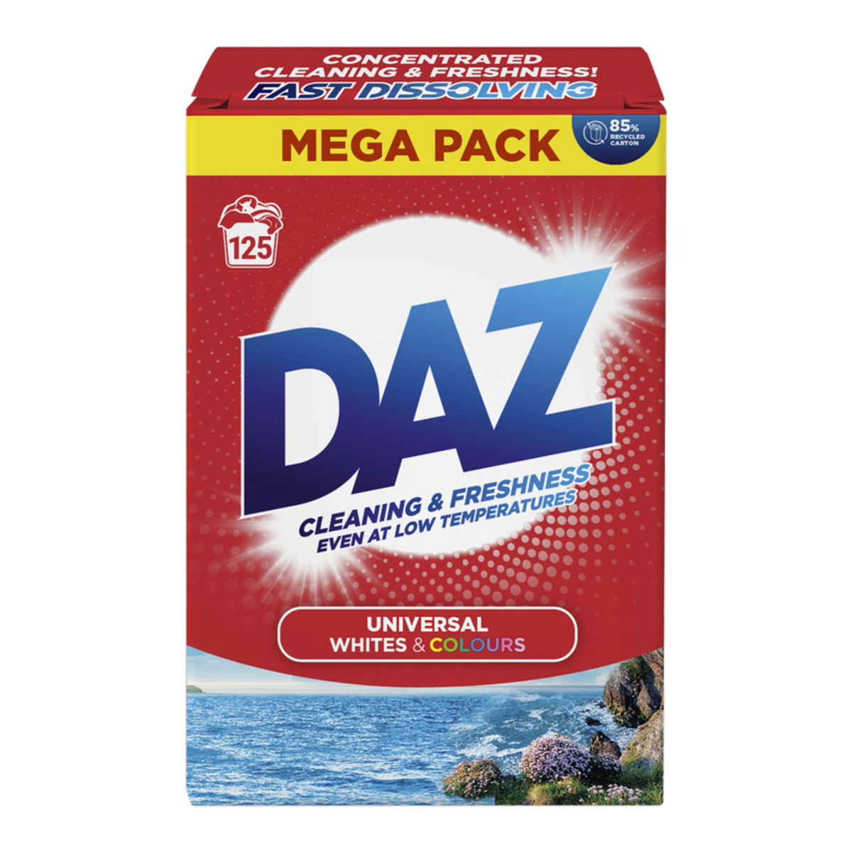 Daz washing powder for whites and colours, 125 wash pack