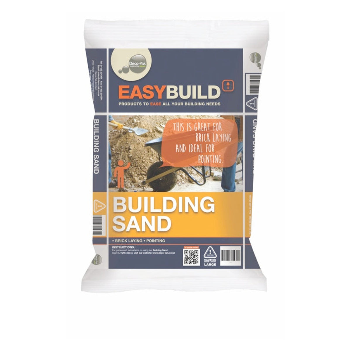 Deco-Pak yellow building sand trade pack, approx 20kg