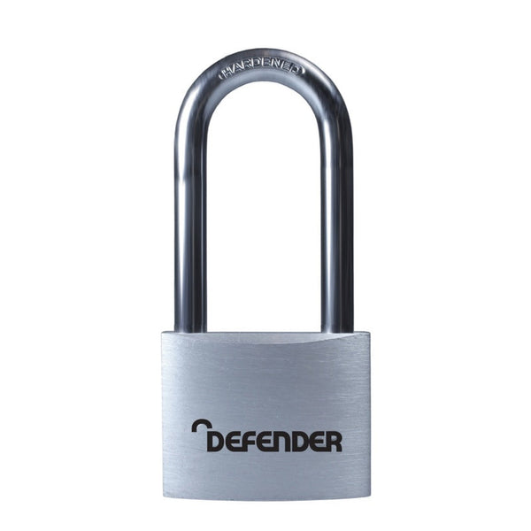 Defender 40mm solid aluminium padlock with keys