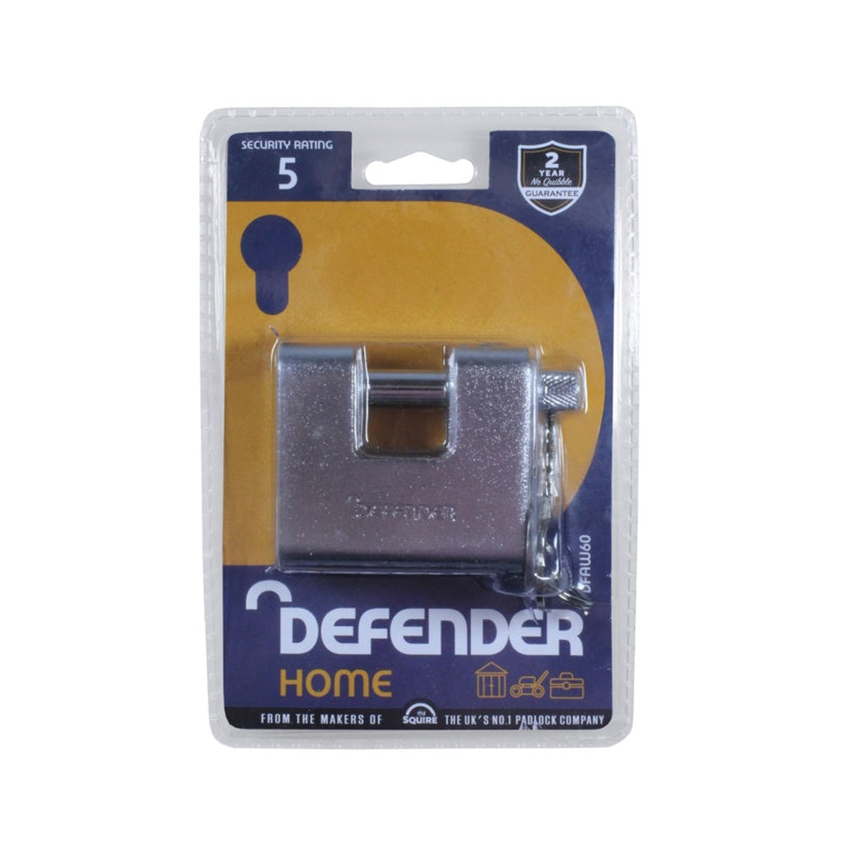 Defender 60mm armoured warehouse padlock, view 2