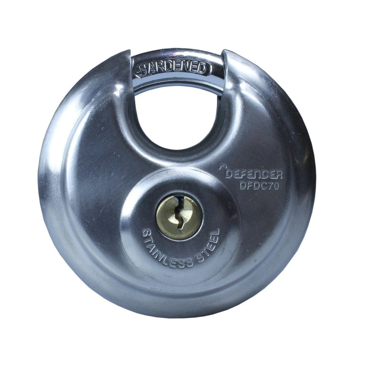 Defender 70mm stainless steel discus padlock