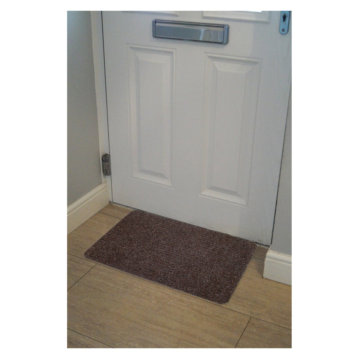 Delta Ribbed Indoor Doormat 40 x 60cm - Dark Brown