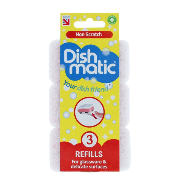 Pack of 3 Dishmatic non scratch refills