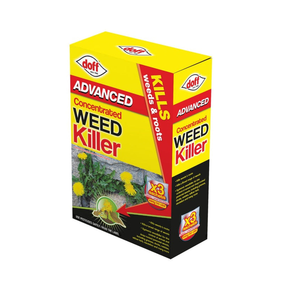 Doff Advanced Concentrated Weedkiller, 3 sachets