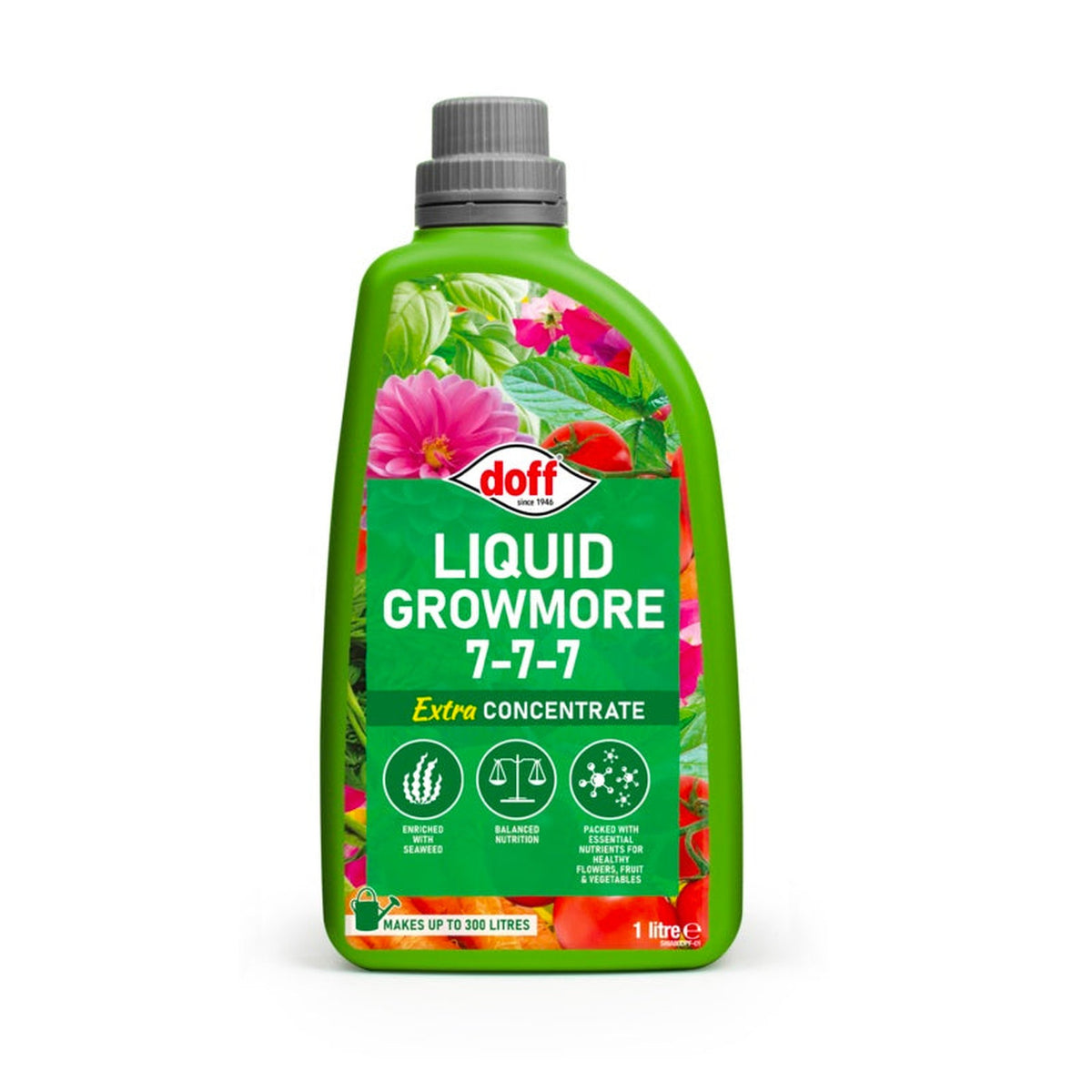 Doff Liquid Growmore 1L bottle of plant feed