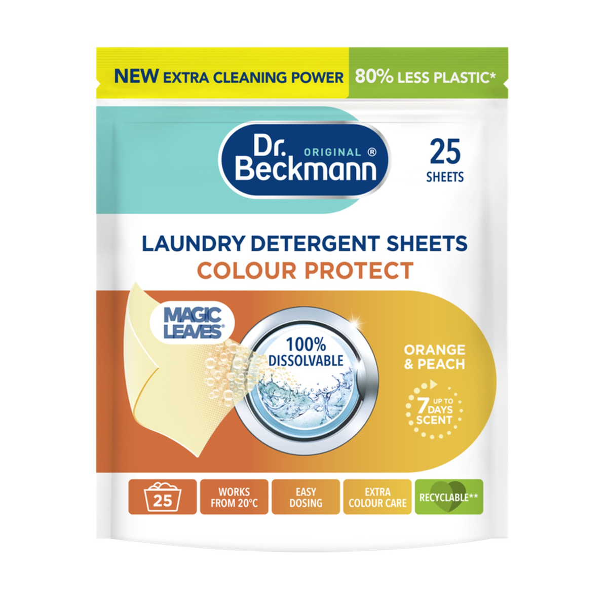 Dr Beckmann Magic Leaves colour protect laundry sheets 25 pack