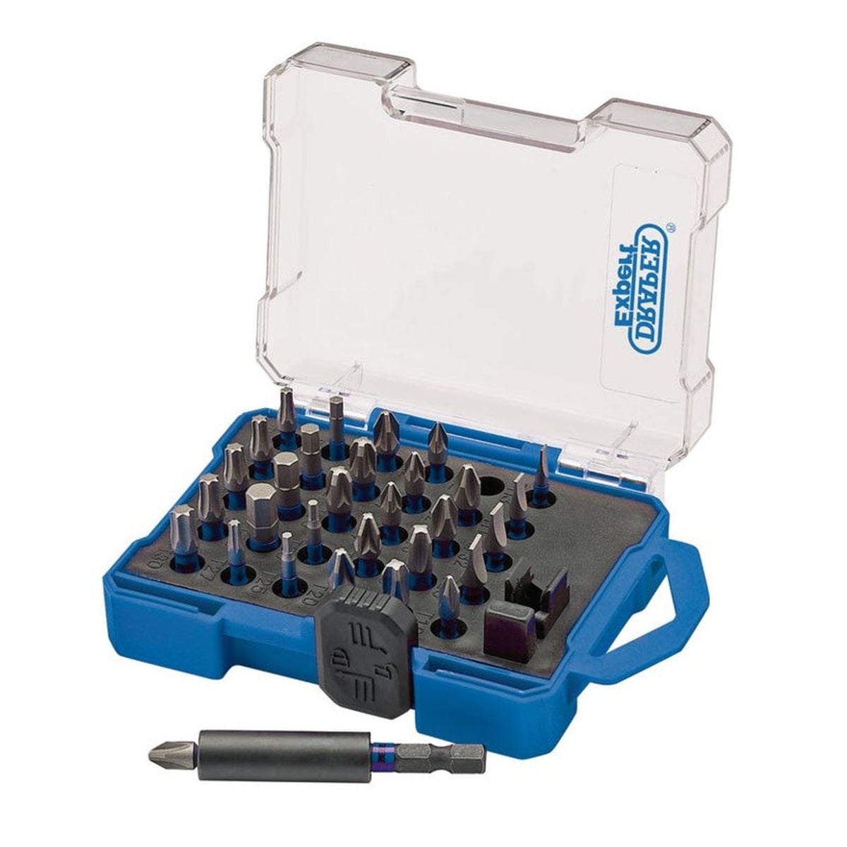Draper Expert 31 piece impact screwdriver bit set in carry case