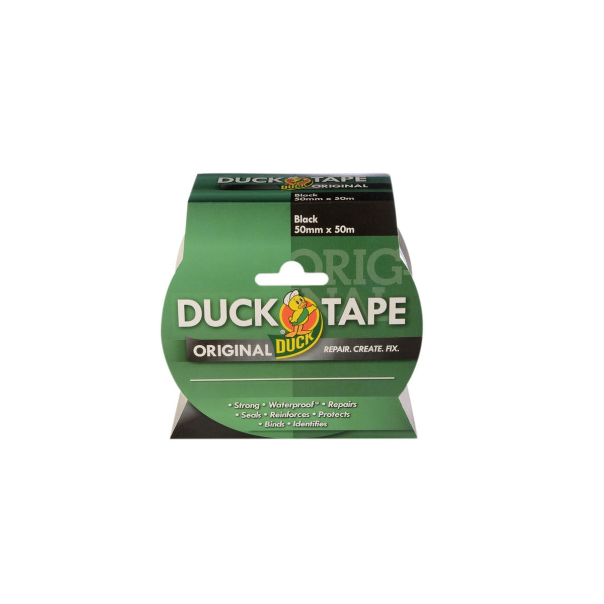 Roll of Duck Tape Original black cloth tape 50mm x 50m, view 2