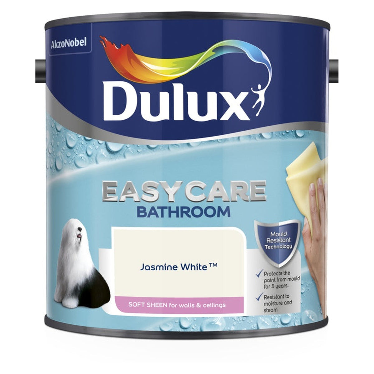 Dulux Easycare Bathroom Soft Sheen 2.5L in Jasmine White