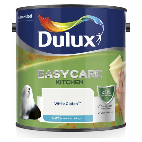 Dulux Easycare Kitchen Matt 2.5L tin in White Cotton