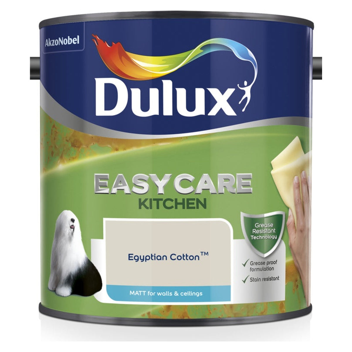Dulux Easycare Kitchen Matt 2.5L tin in Egyptian Cotton
