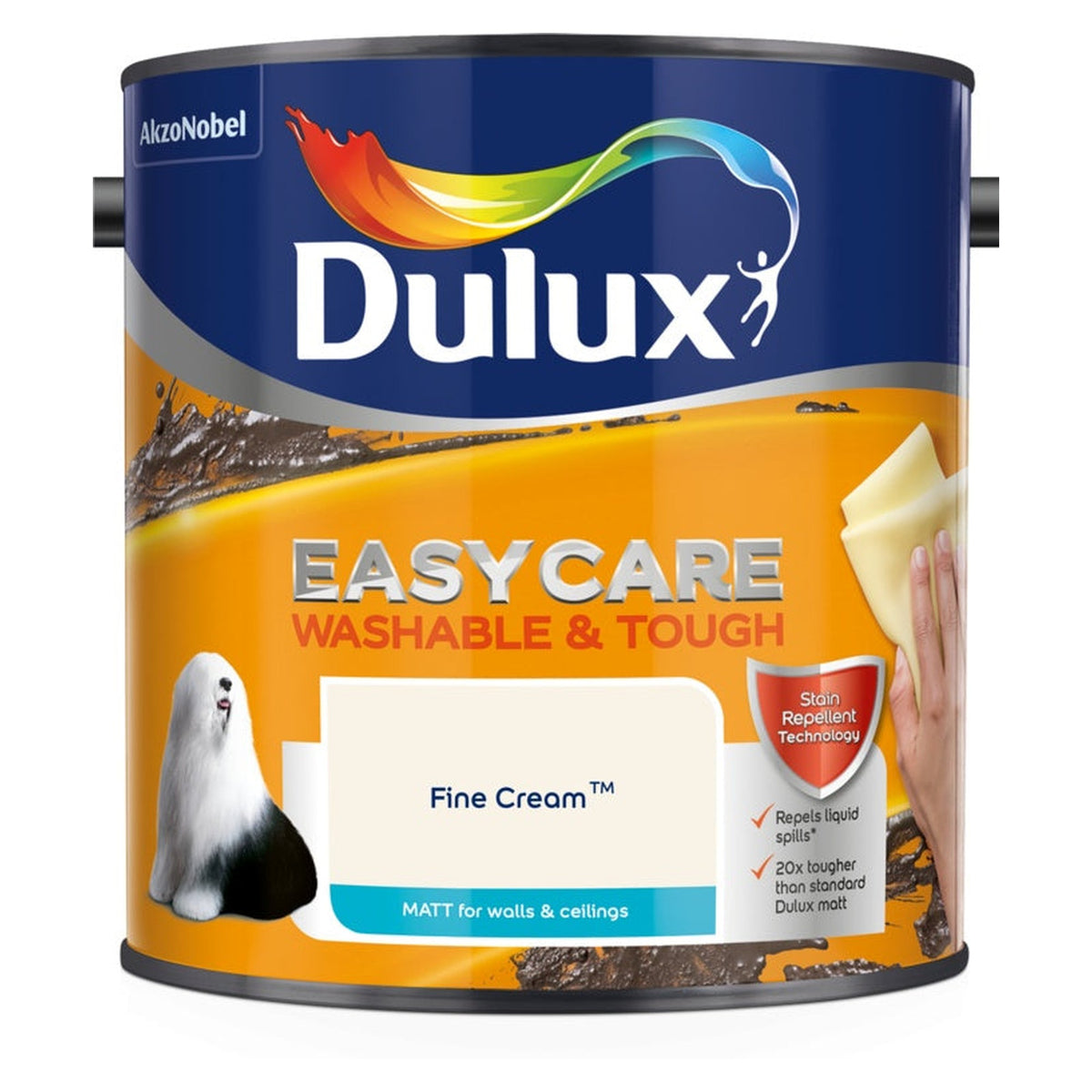 Dulux Easycare Matt 2.5L tin in Fine Cream
