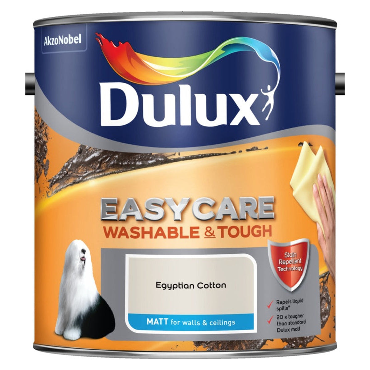 Dulux Easycare Matt 2.5L tin in Egyptian Cotton