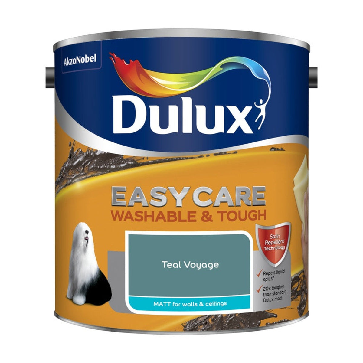 Dulux Easycare Washable & Tough Matt 2.5L tin in Teal Voyage
