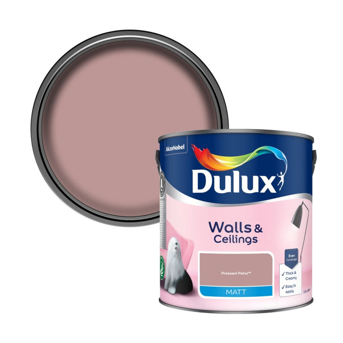 Dulux Matt emulsion 2.5L in Pressed Petal