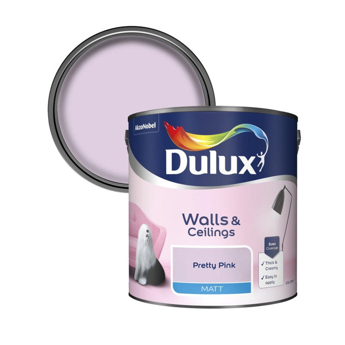 Dulux Matt emulsion 2.5L in Pretty Pink