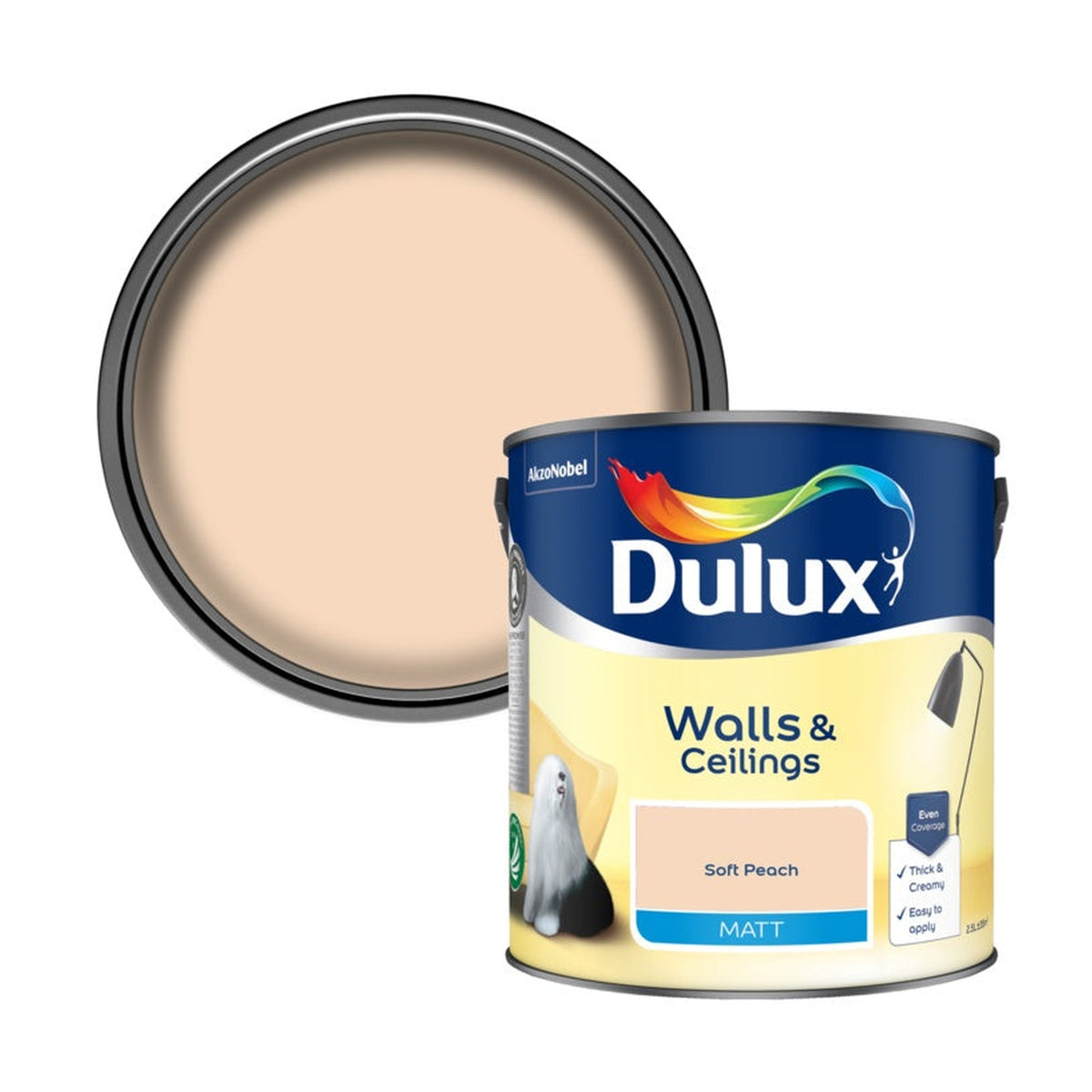 Dulux Matt emulsion 2.5L in Soft Peach