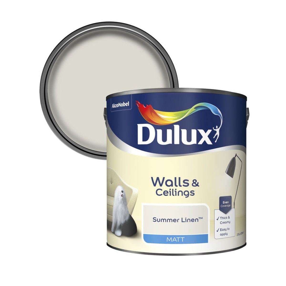 Dulux Matt emulsion 2.5L in Summer Linen