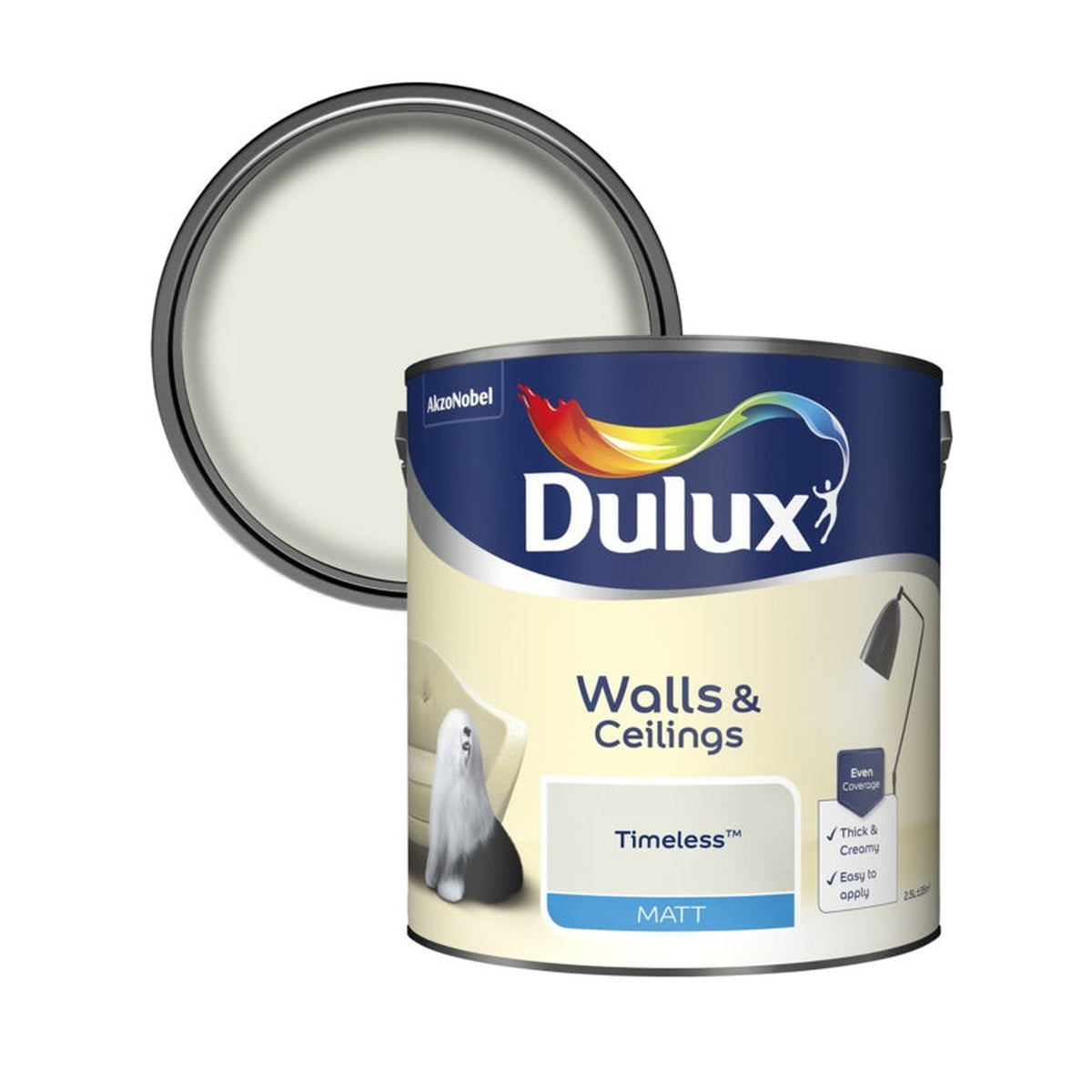 Dulux Matt Timeless 2.5L tin
